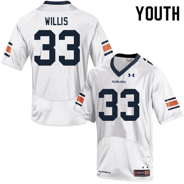Youth #33 Joko Willis Auburn Tigers College Football Jerseys Sale-White